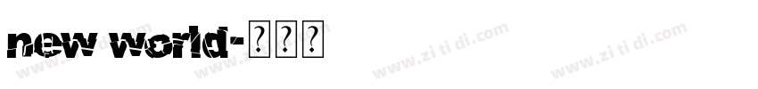 new world字体转换